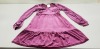 20 X BRAND NEW OASIS ROSE COLOURED VELVET EMPIRE SKATER DRESSES SIZE SMALL