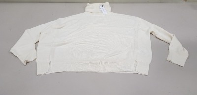 15 X BRAND NEW TOPSHOP CREAM KNITTED TURTLENECK JUMPERS SIZE LARGE RRP £35.00 (TOTAL RRP £525.00)