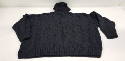 10 X BRAND NEW TOPSHOP BLACK KNITTED TURTLENECK JUMPERS SIZE MEDIUM RRP £49.00 (TOTAL RRP £490.00