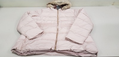 6 X BRAND NEW DOROTHY PERKINS FRESH AND NEW SHORT FAUX FUR HOODED PINK PUFFER BUBBLE JACKET SIZE 18