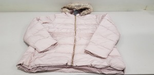 6 X BRAND NEW DOROTHY PERKINS FRESH AND NEW SHORT FAUX FUR HOODED PINK PUFFER BUBBLE JACKET SIZE 18