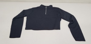 12 X BRAND NEW TOPSHOP QUARTER ZIP CROP TOP JUMPER SIZE 12 RRP £19.00 (TOTAL RRP £228