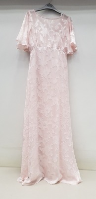 4 X BRAND NEW DOROTHY PERKINS SHOWCASE BLUSH FLORAL DETAILED PINK LONG DRESSES SIZE 6 RRP £79.00 (TOTAL RRP £316.00)