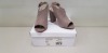 17 X BRAND NEW DOROTHY PERKINS TAUPE SAVO HEELED SANDALS UK SIZE 5 RRP £28.00 (TOTAL RRP £476.00)