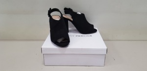 22 X BRAND NEW DOROTHY PERKINS BLACK SAVO HEELED SANDALS UK SIZE 3 AND 7 RRP £28.00 (TOTAL RRP £616.00)