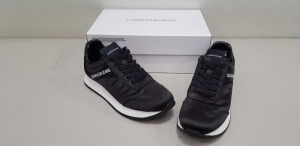 10 X BRAND NEW CALVIN KLEIN JEANS JILL LOW TOP LACE UP SATIN BLACK SHOES UK SIZE 4