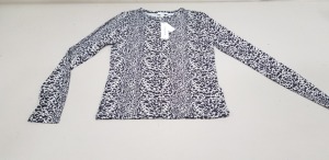 40 X BRAND NEW TOPSHOP ANIMAL PRINT LONGSLEEVED TOPS IN UK SIZE 16 RRP-£19.99 PP TOTAL RRP-£799.60