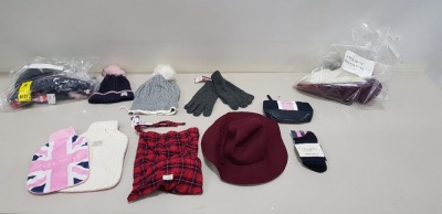 20 X BRAND NEW JACK WILLS ACCESSORIES LOT CONTAINING BELTS, BAGS, HATS, GLOVES AND SOCKS ETC