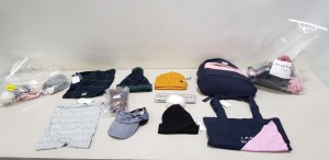 20 X BRAND NEW JACK WILLS ACCESSORIES LOT CONTAINING BELTS, BAGS, HATS, GLOVES AND SOCKS ETC