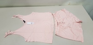 60 X BRAND NEW DOROTHY PERKINS PINK STRIPE PYJAMAS IN SIZE UK SMALL RRP-£18.00 TOTAL RRP-£1080.00