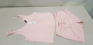 60 X BRAND NEW DOROTHY PERKINS PINK STRIPE PYJAMAS IN SIZE UK SMALL RRP-£18.00 TOTAL RRP-£1080.00