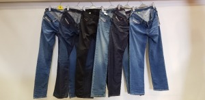 6 X BRAND NEW DIESEL DENIM JEANS IN VARIOUS STYLES AND SIZES