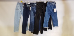 6 X BRAND NEW LEVIS DENIM JEANS IN VARIOUS STYLES AND SIZES