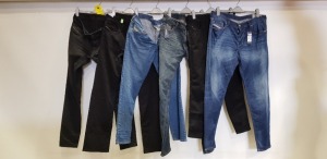 6 X BRAND NEW DIESEL DENIM JEANS IN VARIOUS STYLES AND SIZES