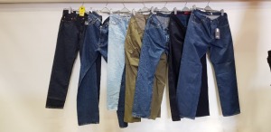 6 X BRAND NEW LEVIS DENIM JEANS IN VARIOUS STYLES AND SIZES