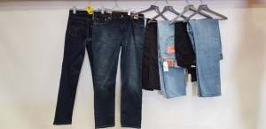 6 X BRAND NEW LEVIS DENIM JEANS IN VARIOUS STYLES AND SIZES