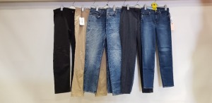 6 X BRAND NEW MIXED DESIGNER JEAN LOT CONTAINING ROXANNE DENIM JEANS, JACK WILLS DENIM JEANS AND ARMANI ETC