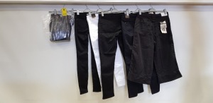 6 X BRAND NEW DESIGNER JEANS LOT CONTAINING 1X TED BAKER DENIM JEANS, 1X GUESS DENIM JEANS, 2X BIBA DENIM JEANS, 2X MONKEE GENES JEANS IN VARIOUS SIZES