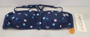 22 X BRAND NEW ROXY NIGHT POINT BIKINI TOPS SIZE 12 RRP-£27.99 TOTAL RRP-£615.78