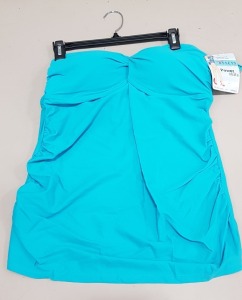 31 X BRAND NEW SPANX AQUA TWIST TOP TANKINI POWER SUITS IN SIZE UK SMALL AND XL RRP-$34.99 TOTAL RRP-£1084.69