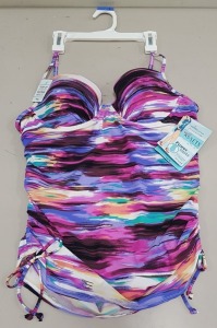 21 X BRAND NEW SPANX SUN STRIPE TANKINI POWER SUITS IN SIZE UK XL RRP-$34.99 TOTAL RRP-£734.79