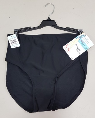 25 X BRAND NEW SPANX JET BLACK TUMMY TAMING FULL COVERAGE SWIMMING BRIEFS/BOTTOMS RRP-$29.99 TOTAL RRP-$749.75
