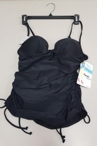 30 X BRAND NEW SPANX JET BLACK PUSH UP TANKINI POWER SUITS IN SIZE UK SMALL RRP-$34.99 TOTAL RRP-£1049.70