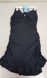 8 X BRAND NEW SPANX JET BLACK HALTER SWIM DRESS SIZE UK MEDIUM RRP-$50.00 TOTAL RRP-$400.00