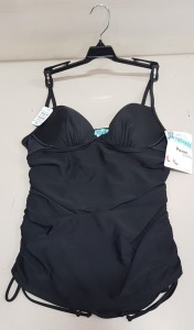 15 X BRAND NEW SPANX JET BLACK PUSH UP TANKINI POWERS UITRS IN SIZE UK MEDIUM RRP-$34.99 TOTAL RRP-$524.85