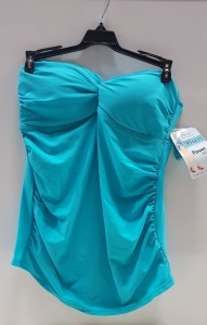 14 X BRAND NEW SPANX AQUA TWIST TOP TANKINI SIZE MEDIUM RRP $34.99 (TOTAL RRP $489.86)