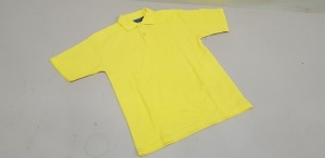 50 X BRAND NEW PAPINI CANARY YELLOW POLO SHIRTS IN SIZE UK 3-4 YEARS