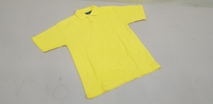 50 X BRAND NEW PAPINI CANARY YELLOW POLO SHIRTS IN SIZE UK 5-6 YEARS