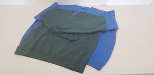 36 X BRAND NEW MIXED PAPINI CLOTHING LOT CONTAINING 20X PAPINI GREEN SWEATSHIRTS SIZE SMALL AND 16 X PAPINI ROYAL BLUE SWEATSHIRTS SIZE XL AND 3XL