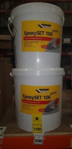 2 X EVERBUILD EPOXYSET 106, HEAVY DUTY EPOXY MOTAR KIT, RAPID CURING - 15KG