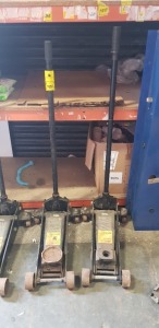 2 X HALFORDS HYDRAULIC CAR JACKS ( 3 TON) QUICK LIFT