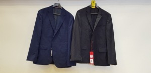 2 X BRAND NEW DESIGNER SUIT BLAZER LOT CONTAINING 2X HUGO BOSS SUIT BLAZERS IN VARIOUS SYLES AND SIZES