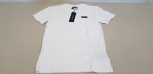 37 X BRAND NEW GOOD FOR NOTHING CRISP WHITE CREW NECK T-SHIRTS IN SIZES EXTRA SMALL AND SMALL