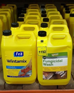 16 PIECE MIXED LOT CONTAINING 8 X FEB WINTAMIX FROSTPRROFER & MORTAR PLASTICISER AND 8 X EVER BUILD 404 FAST POWERFUL FUNGICIDAL WASH