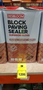 7 X BRAND NEW RESIBLOCK BLOCK PAVING SEALER SUPERIOR GLOSS 5L