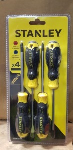 34 X BRAND NEW 4 PIECE STANLEY SCREWDRIVER SET