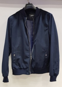 6 X BRAND NEW BURTON MENSWEAR NAVY VELVET ZIP UP JACKETS SIZE XL AND XXL RRP £55.00 (TOTAL RRP £330.00)