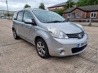 SILVER NISSAN NOTE N-TEC. Reg : BW11 XAE, Mileage : 81627 Details: 1 KEY MOT EXPIRED 19/05/2022 AIRCON SATNAV SERVICE HISTORY TO 77,820 MILES