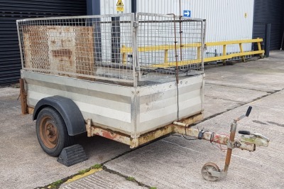 GALVANISED STEEL TRAILER - SINGLE AXLE - WITH RAMP ( IDEAL FOR MOTORCYCLES, QUAD BIKES ETC)