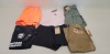 9 PC CLOTHING LOT TO INCLUDE NORTH FACE CARGO SHORTS IN GREEN ( SIZE M ) , NIKE SHORTS IN NEON ORANGE ( SIZE XL ) , THE NORTH FACE FACE BLACK SHORTS IN BLACK ( SIZE M ) , NIKE CROP TOP IN PINK ( SIZE XS ) , BRIGHTON AND HOVE ALBION FOOTBALL SHIRT ( SIZE S