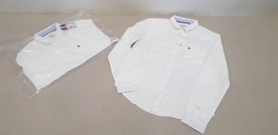 10 X BRAND NEW JACK WILLS LONG SLEEVED SHIRTS ALL IN WHITE IN VARIOUS SIZES TO INCLUDE SIZE 8 , 10 , - RRP £ 49.95 PP - TOTAL RRP £ 499.50