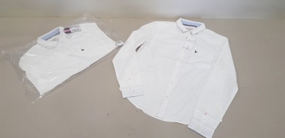 10 X BRAND NEW JACK WILLS LONG SLEEVED SHIRTS ALL IN WHITE IN VARIOUS SIZES TO INCLUDE SIZE 8 , 10 , - RRP £ 49.95 PP - TOTAL RRP £ 499.50