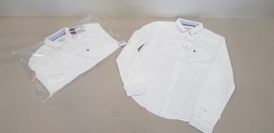 10 X BRAND NEW JACK WILLS LONG SLEEVED SHIRTS ALL IN WHITE IN VARIOUS SIZES TO INCLUDE SIZE 6, 10 , - RRP £ 49.95 PP - TOTAL RRP £ 499.50