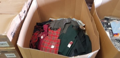 260 X BRAND NEW MIXED WINTERBOTTOMS CLOTHING LOT CONTAINING WINTERBOTTOMS BLAZERS, SKIRTS,CARDIGANS, SCHOOL SHIRTS IN ,BLUE AND WHITE, TROUSERS IN VARIOUS COLOURS AND SIZES ETC