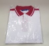 50 X BRAND NEW PAPINI JESSOLO WHITE/RED POLO SHIRTS IN SIZE UK 3XL