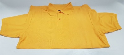 71 X BRAND NEW PAPINI APS GOLD POLO SHIRTS IN SIZE UK XXL